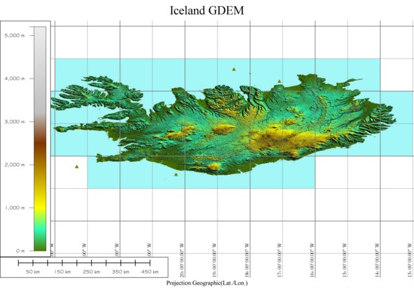 GDEMアイスランド（等緯度経度）