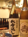 左：米焼酎　右：日本酒