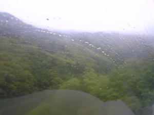 釜石線から雨の車窓
