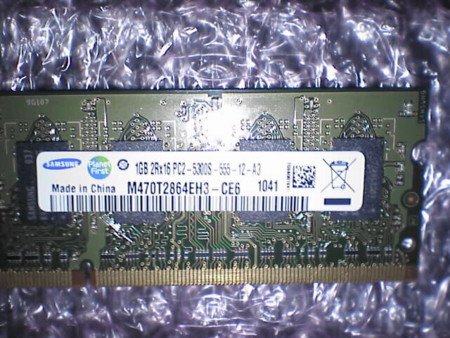 Samsung DDR2 SO-DIMM PC2-5300 1GB (サムスン) 