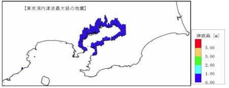 東京湾内津波最大級の地震（マップ）
