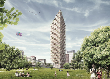 世界一高い木造の高層ビル(C)Dezeen