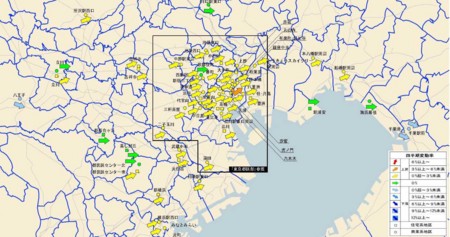 東京圏の地価動向（H25.10.1〜H26.1.1）（Ｃ）国交省