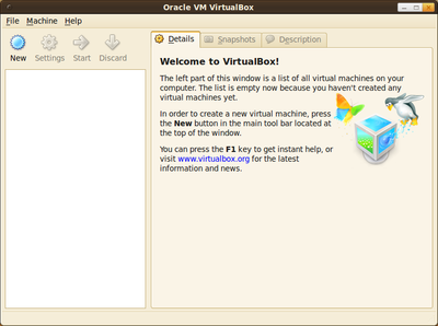VirtualBox 3.2 起動