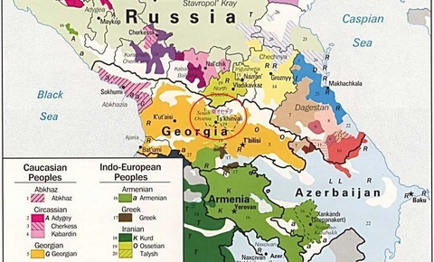 グルジア 民族地図