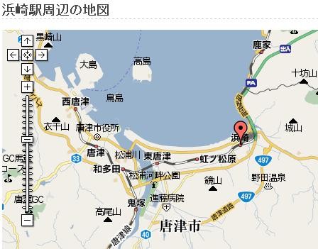 浜崎駅 周辺の 地図 （あのへん）