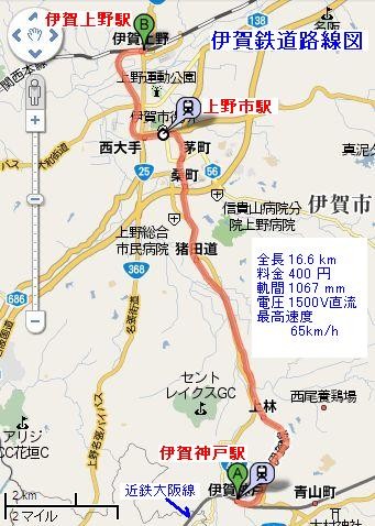 伊賀鉄道 路線図