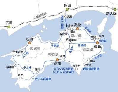 JR四国 路線図