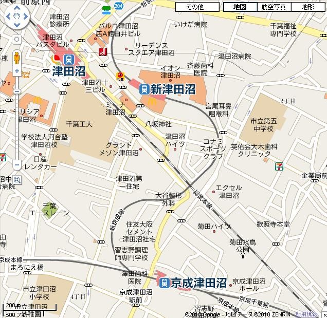 京成津田沼 周辺 地図