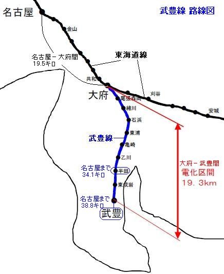 JR東海 武豊線 路線図
