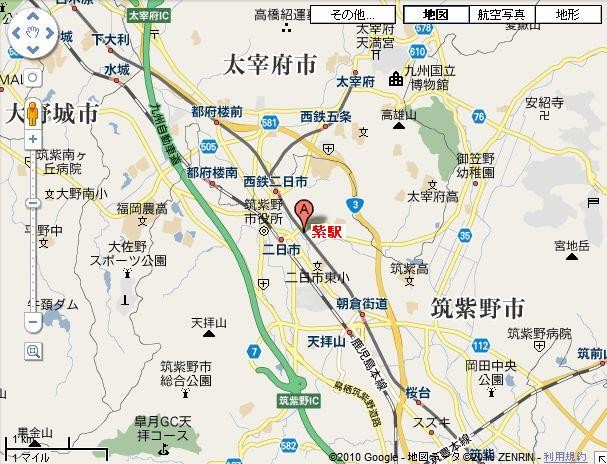 西鉄 紫駅 位置図