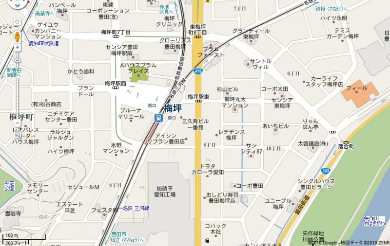 梅坪駅 周辺 地図