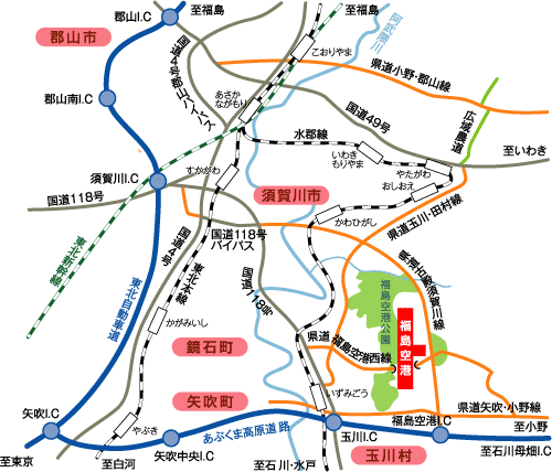 福島空港 周辺 地図