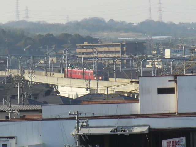 120313 太田川 (21) 7:37 太田川に くる 河和線 電車