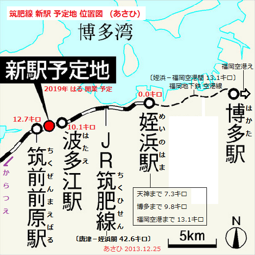 筑肥線 新駅 予定地 位置図 （あさひ）