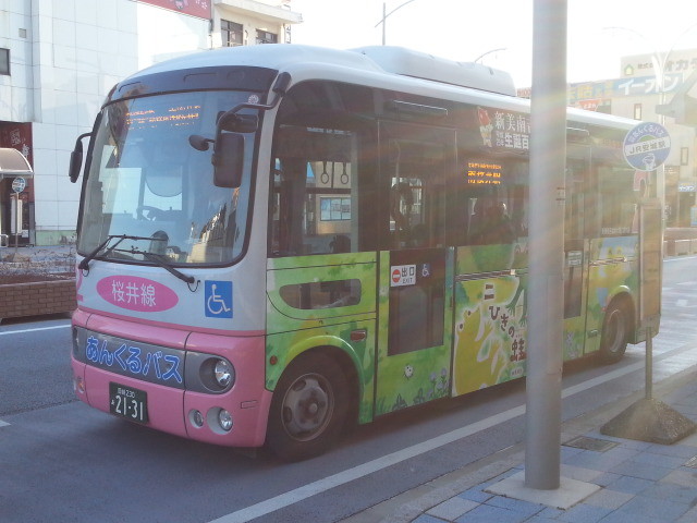 20140124 08.15.04 JR安城駅 あんくるバス 桜井線 バス