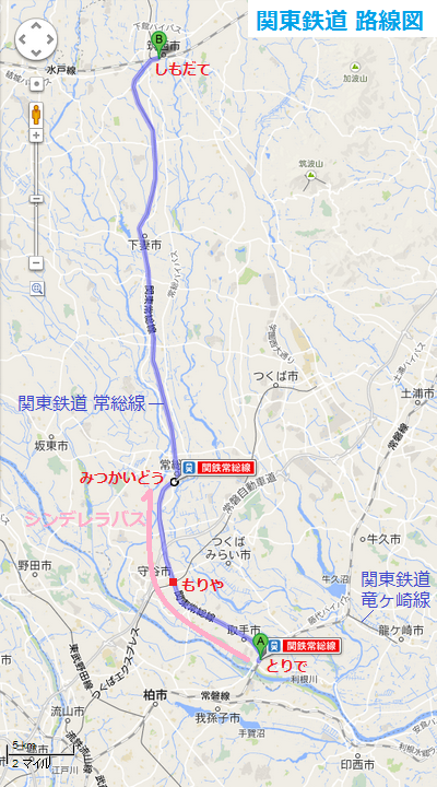 関東鉄道 路線図