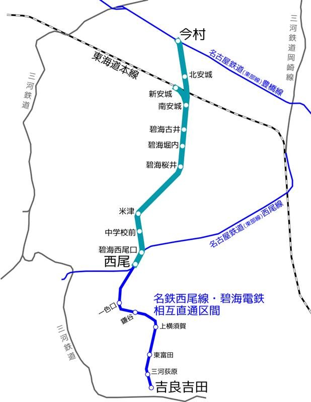 碧海電気鉄道 - 路線図 - ウィキペディア