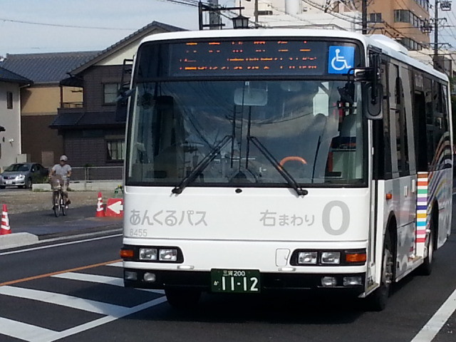 20150724_080846 御幸本町西バス停 - みぎまわり循環線バス