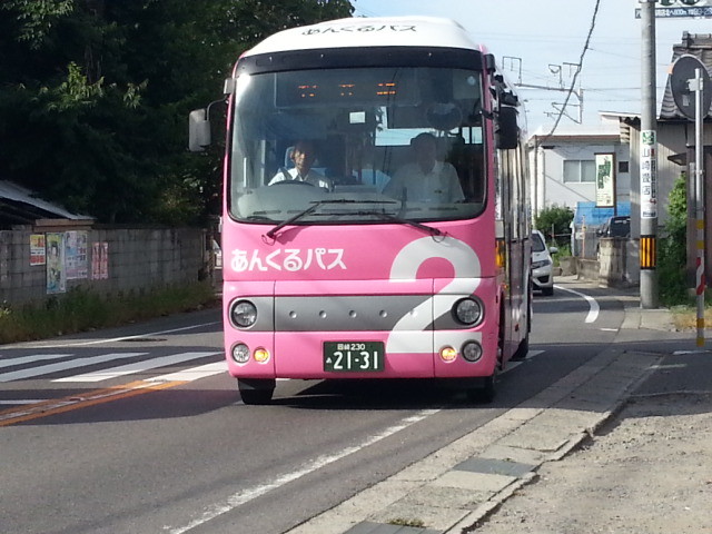 20150806_073543 古井町内会バス停 - 桜井線バス