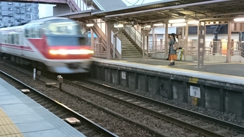 2016.10.31 東岡崎からのかえり (8) 矢作橋 - さがり通過電車