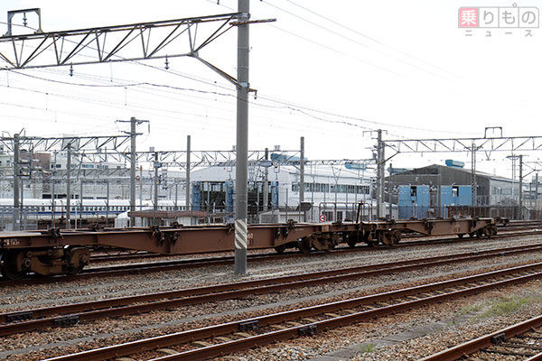 「貨物新幹線」用地をつかった大阪貨物ターミナル駅（2014年3月、恵知仁さんさつえい）
