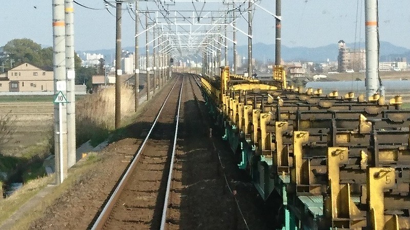 2017.3.23 東海道線 (15) 豊橋いき快速 - 西岡崎－岡崎間（貨物列車） 800-450