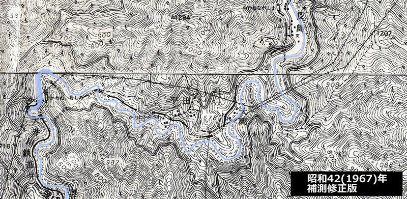 接岨湖周辺図（1967年）（山さ行がねが） 800-391