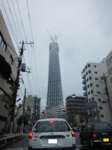 建設中の東京スカイツリー