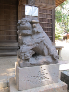 丹生神社　狛犬　吽形（右）　
