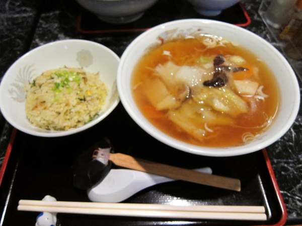広東麺(500円)＋ミニチャーハン(200円)