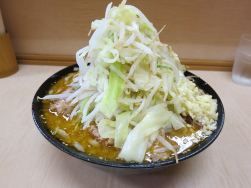 味噌ラーメン(750円)ニンニク・自動ヤサイ