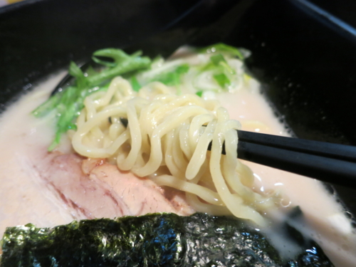 赤坂ラーメンの麺とスープ