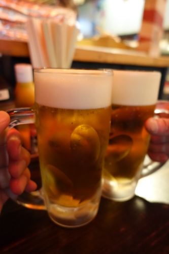 生ビールで乾杯