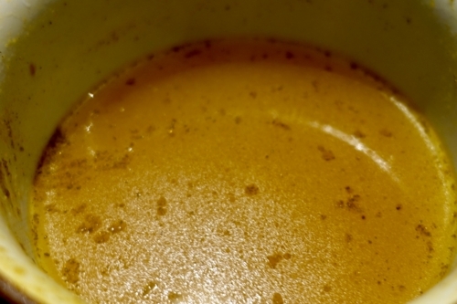 カレー蕎麦湯