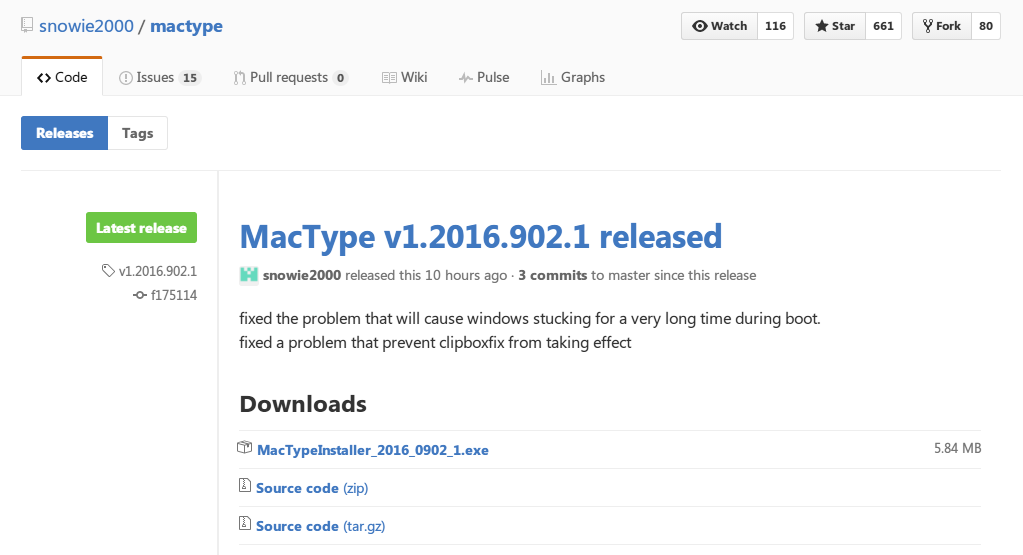MacType v1.2016.902.1 released