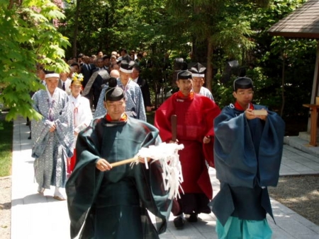 西野神社創祀120年記念式典（参道渡り初め）