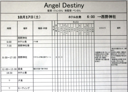 ドラマ「Angel Destiny（仮）」　西野神社ロケ