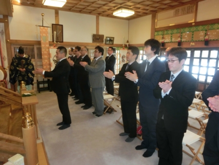 西野神社への正式参拝（鹿島神宮氏子青年会かなめ会）
