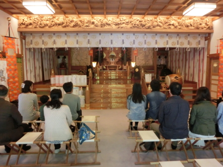 西野神社 社殿での御祈祷