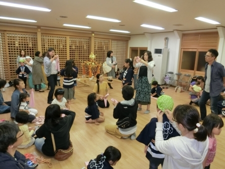 平成29年9月　西野神社 子供神輿の練習
