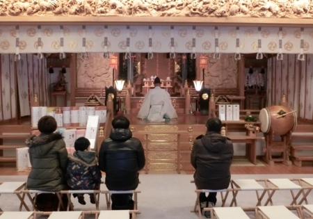 平成30年 西野神社正月（拝殿内）