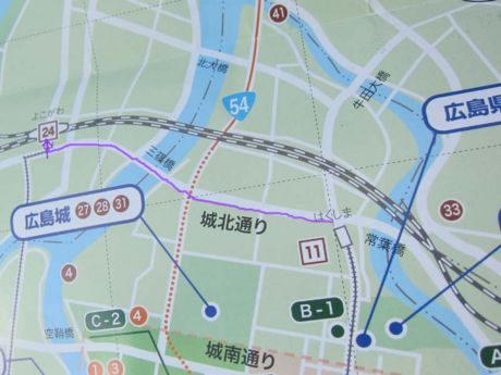 広島市自転車マップ（拡大）