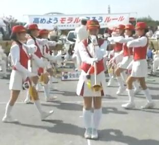愛知県警察音楽隊の カラーガード