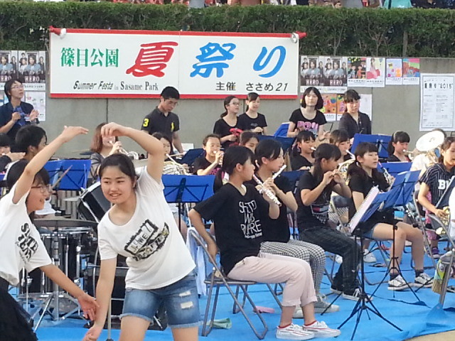 20150725_174520 ささめなつまつり - 篠目中学校吹奏楽部の演奏