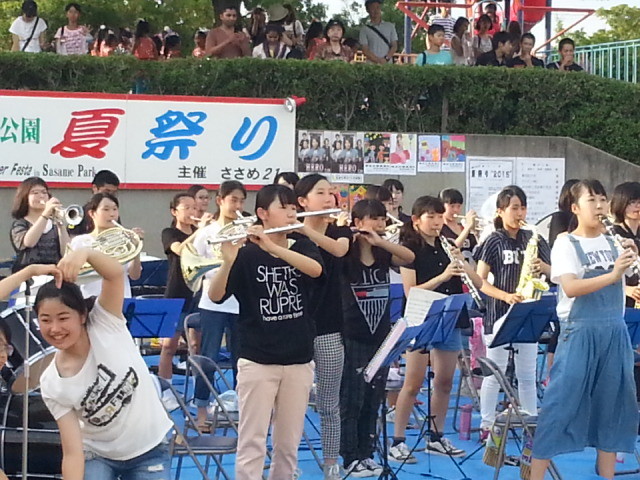20150725_174601 ささめなつまつり - 篠目中学校吹奏楽部の演奏