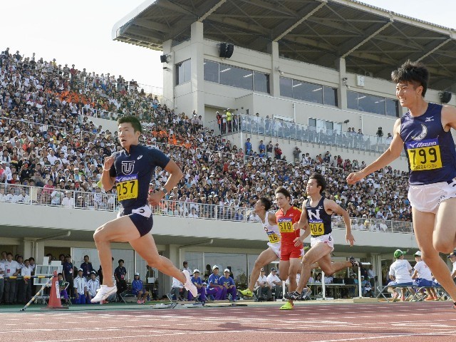 2017.9.9 桐生祥秀選手が100メートル9秒98（さんけい）