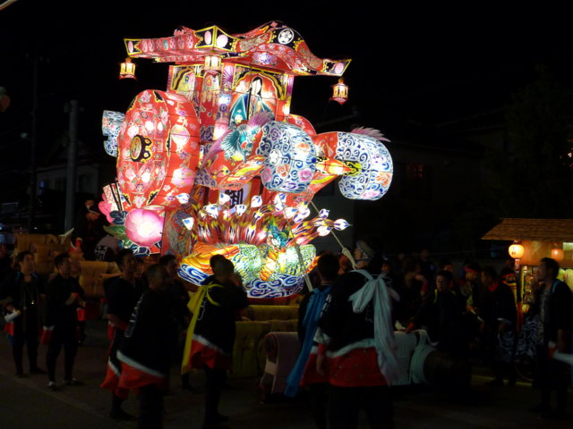 第64回庄川観光祭夜 高行灯