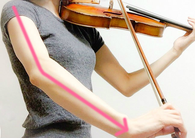 弓に圧力をかける４ 東京･中野･練馬･江古田ヴァイオリン･ヴィオラ・音楽教室