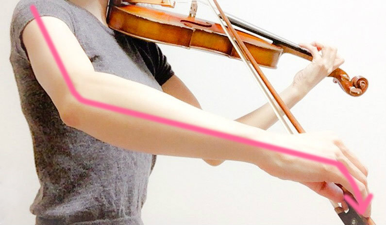弓に圧力をかける３ 東京･中野･練馬･江古田ヴァイオリン･ヴィオラ・音楽教室